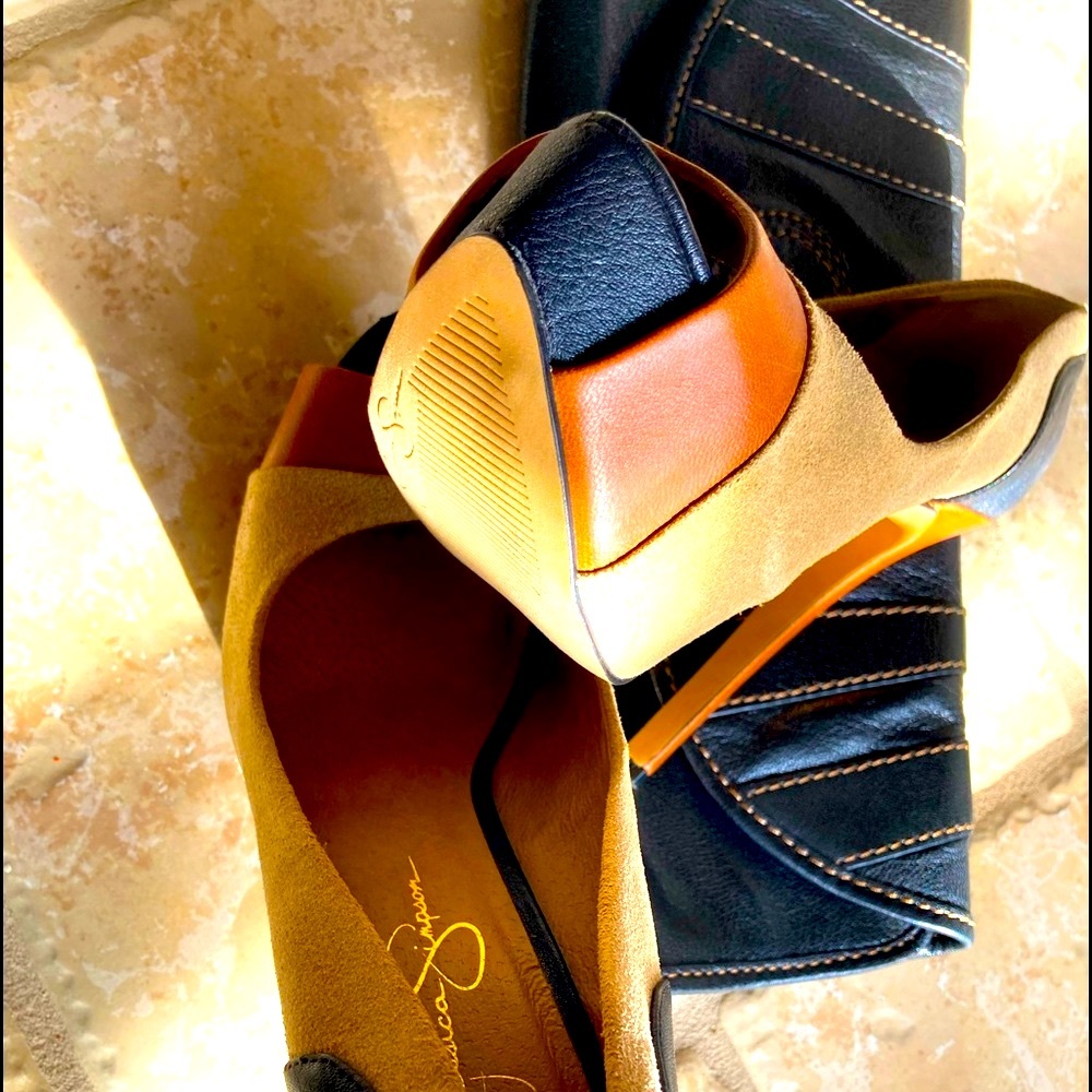 Jessica Simpson tri-tone heels